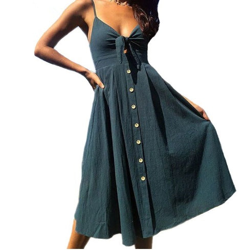Backless Long Sheath Dress – Summer & Party Style