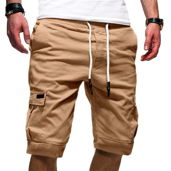 Men's Casual Cargo Jogger Shorts – Summer Workout & Combat Style