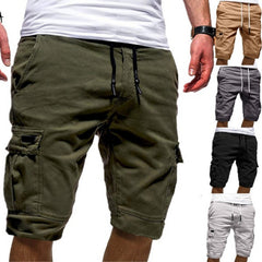 Men's Casual Cargo Jogger Shorts – Summer Workout & Combat Style