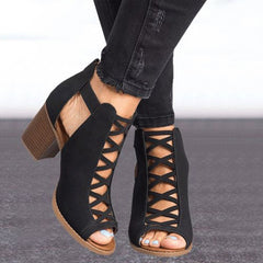 Women's Wide Heel Pumps – Plus Size Soft Leather Shoes