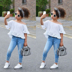 Kids' Fashion Collection – T-Shirt & Shorts Set for Girls