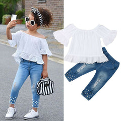 Kids' Fashion Collection – T-Shirt & Shorts Set for Girls