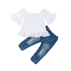 Kids' Fashion Collection – T-Shirt & Shorts Set for Girls
