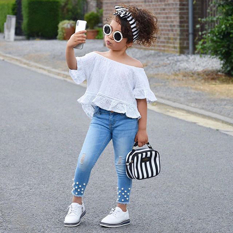 Kids' Fashion Collection – T-Shirt & Shorts Set for Girls