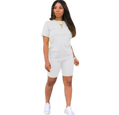 Solid Color Sports Suit Casual Two-piece Suit Women