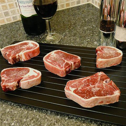 Quick Defrosting Tray – Aluminum Thawing Plate for Kitchen