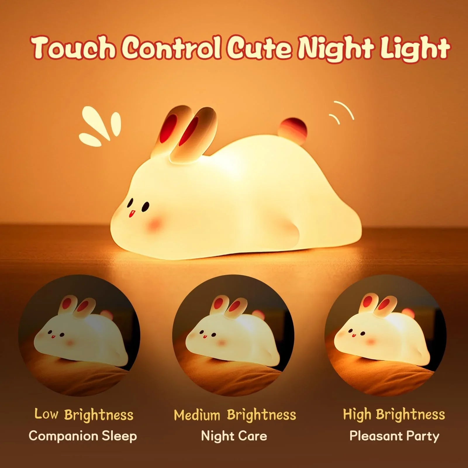 Adorable Rabbit Night Light – Perfect for Kids’ Rooms & Holidays