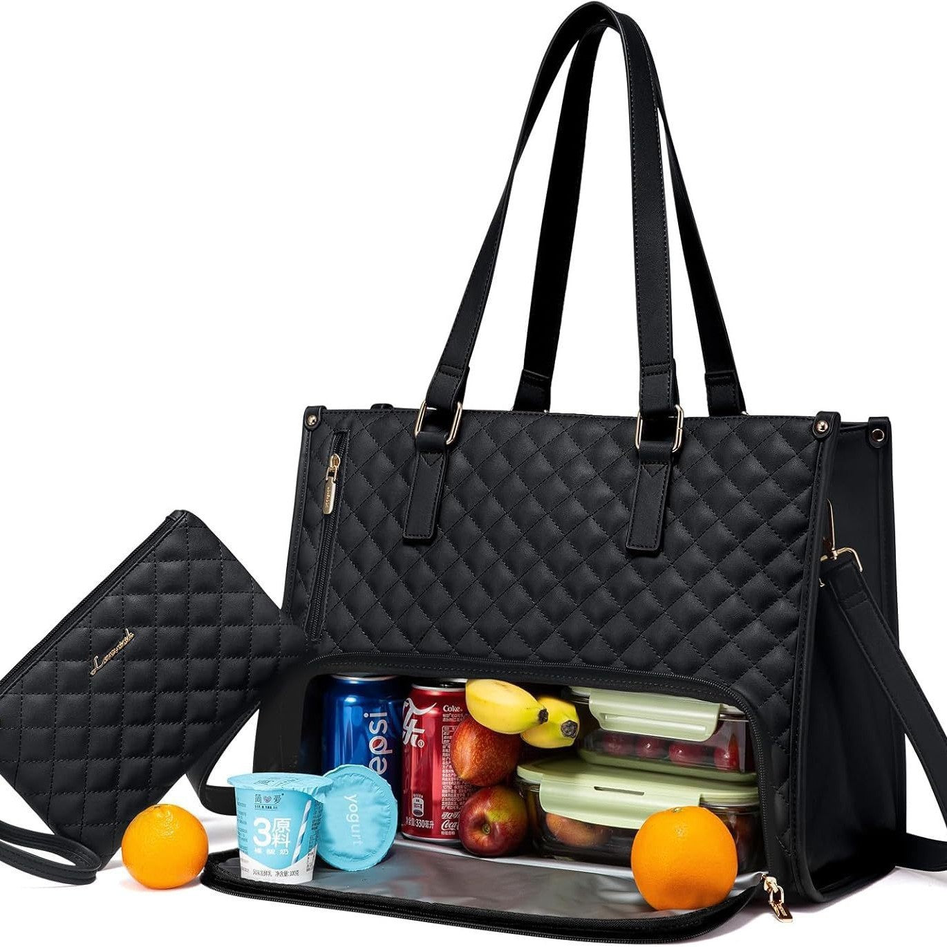 Office Lunch Bag for Women - Thermal & Leakproof with Laptop Sleeve