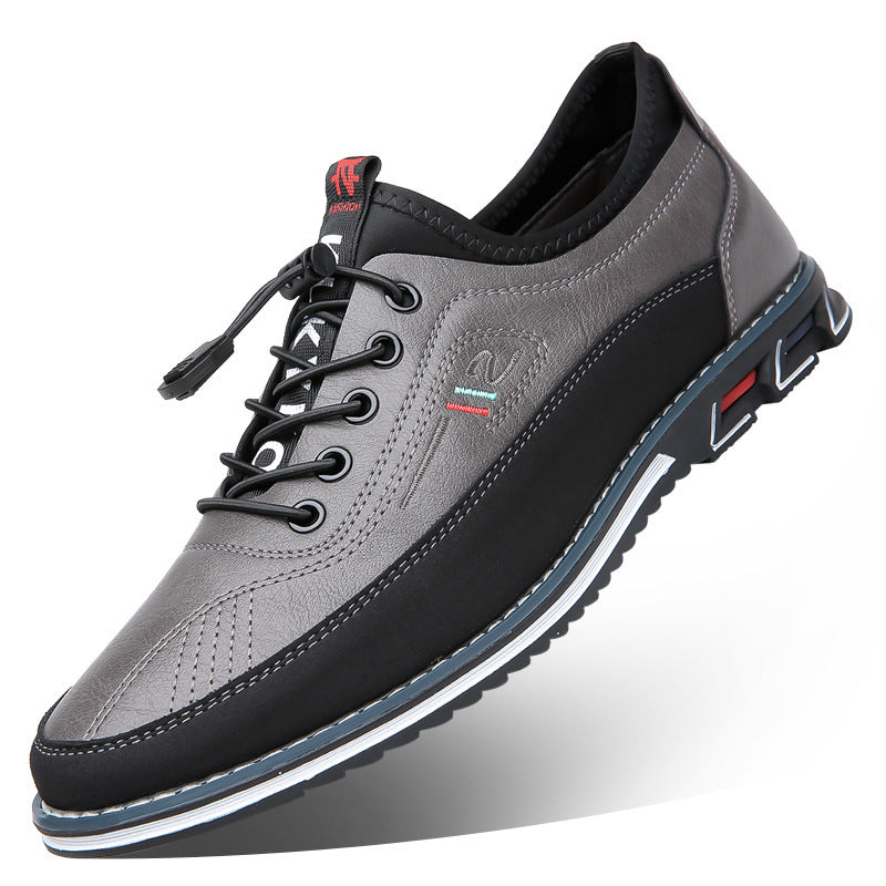Men's Waterproof Leather Sports Shoes - Slip-Resistant Comfort
