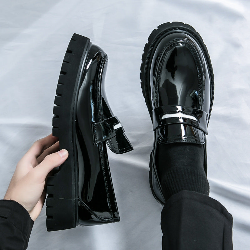Men's Chunky Heel Leather Shoes – Stylish, Versatile & Comfortable