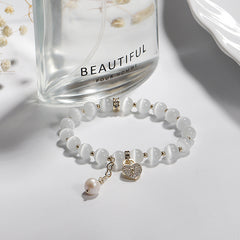 Opal Heart Lock Bracelet For Women