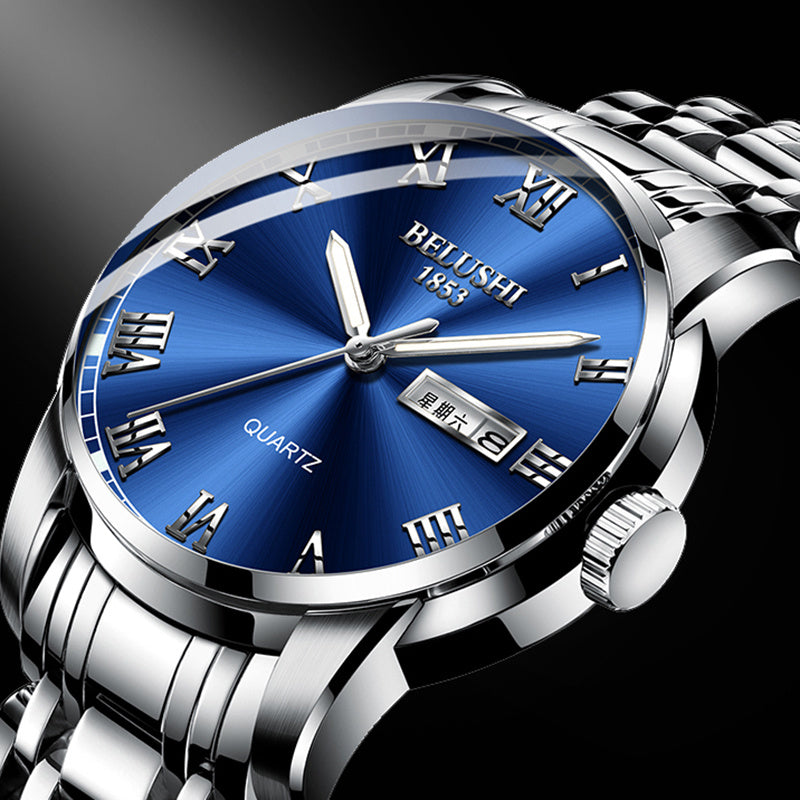Premium Stainless Steel Men's Watch - Waterproof & Self-Winding