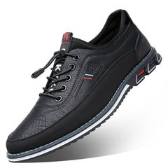 Men's Waterproof Leather Sports Shoes - Slip-Resistant Comfort