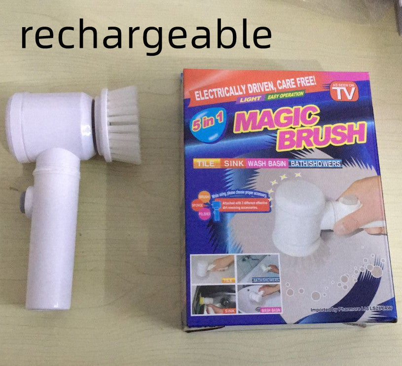 Electric 5-in-1 Cleaning Brush – For Bathtub & Home Use