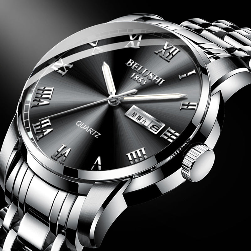 Premium Stainless Steel Men's Watch - Waterproof & Self-Winding