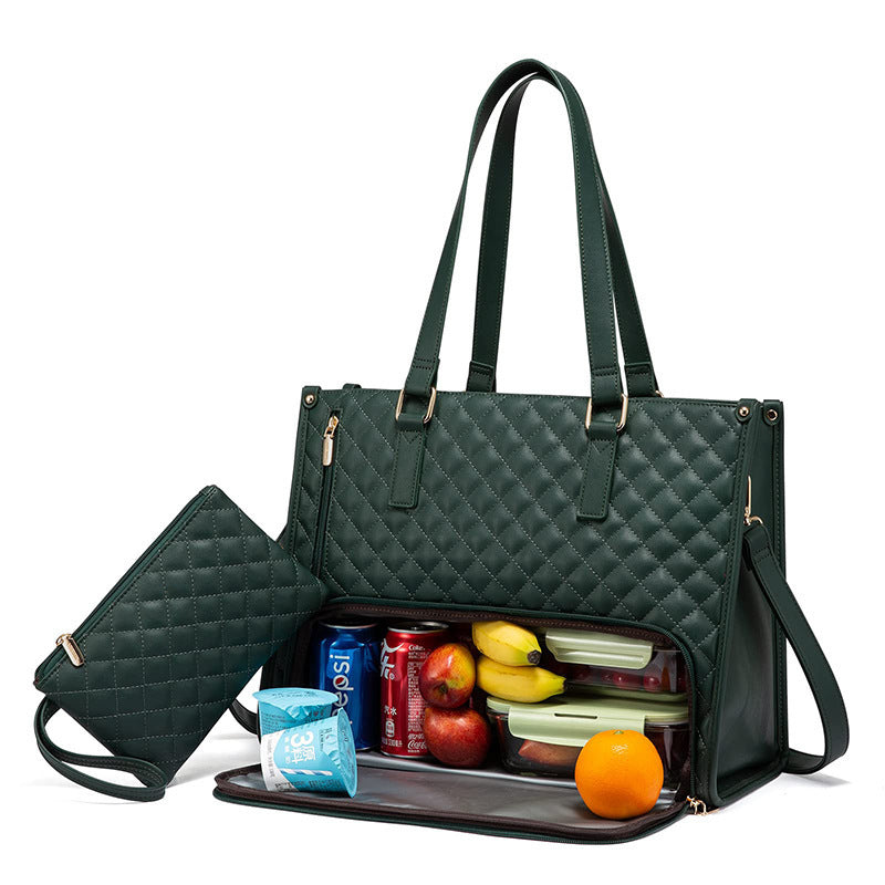 Office Lunch Bag for Women - Thermal & Leakproof with Laptop Sleeve