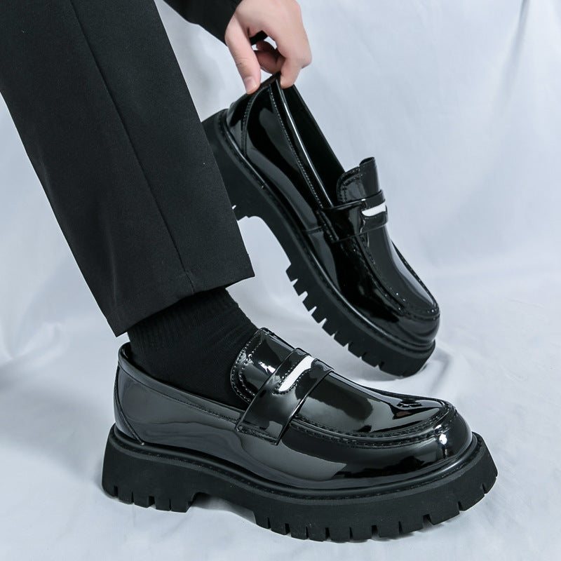 Men's Chunky Heel Leather Shoes – Stylish, Versatile & Comfortable