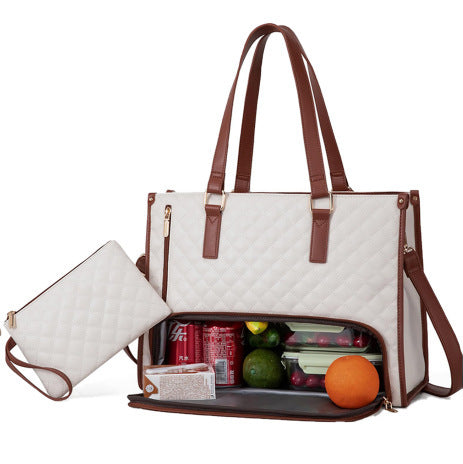 Office Lunch Bag for Women - Thermal & Leakproof with Laptop Sleeve