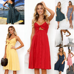 Backless Long Sheath Dress – Summer & Party Style