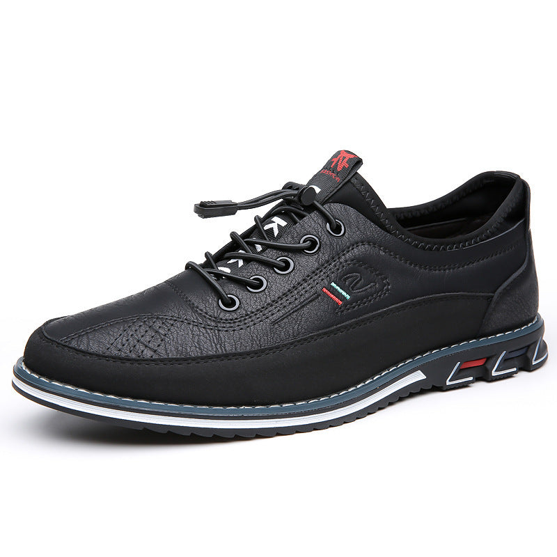 Men's Waterproof Leather Sports Shoes - Slip-Resistant Comfort