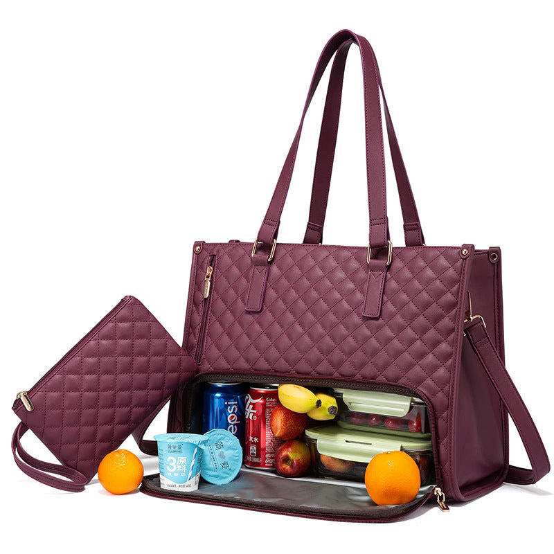 Office Lunch Bag for Women - Thermal & Leakproof with Laptop Sleeve