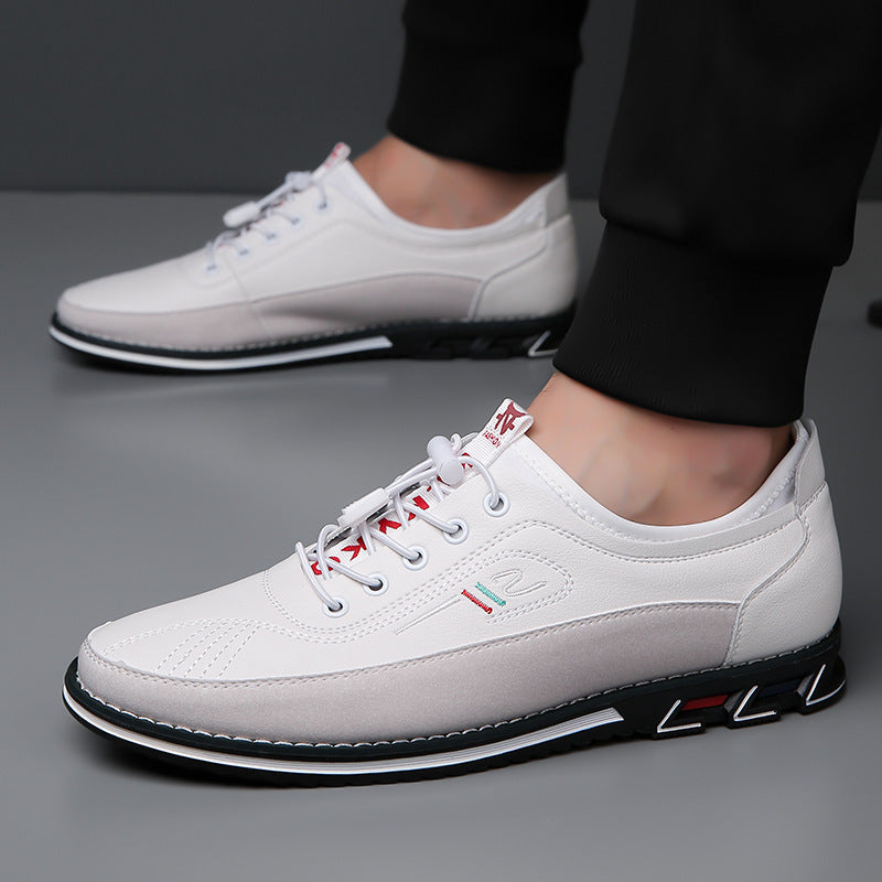 Men's Waterproof Leather Sports Shoes - Slip-Resistant Comfort