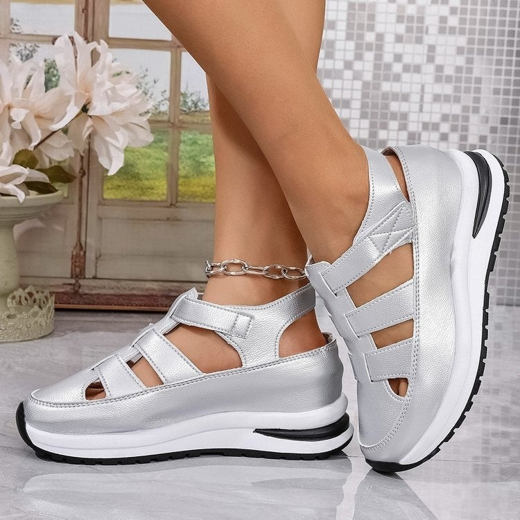 Women’s Summer Wedge Hollow Toe Breathable Shoes