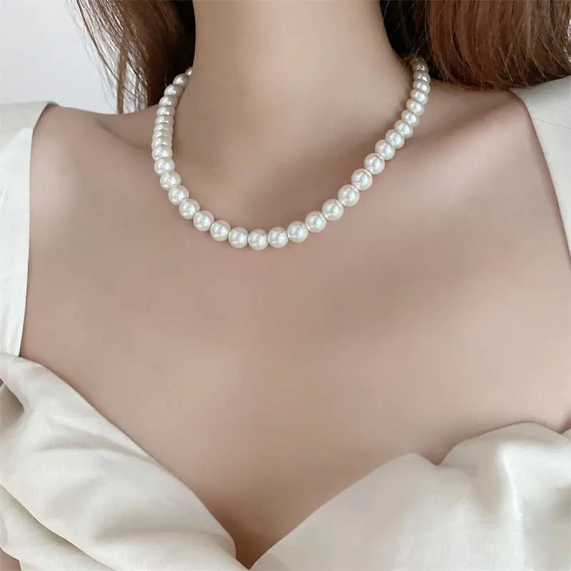 Vintage Pearl Choker Necklace