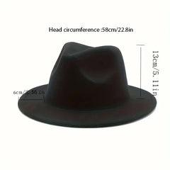 Unisex Wool Cowboy Hat – Double-Sided Patchwork Felt Jazz Style