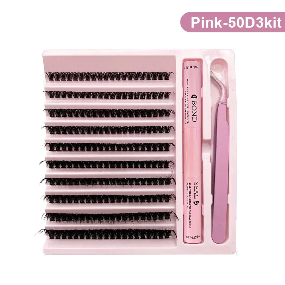 False Eyelash Starter Set – 200 Lashes & Dual Glue