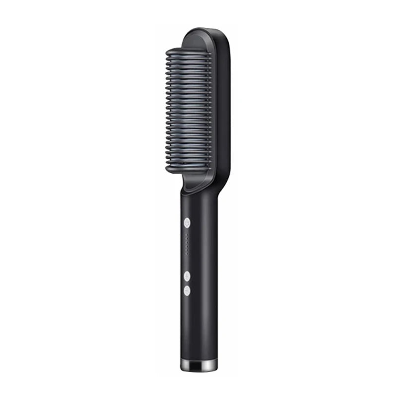 Professional Hair &amp; Beard Straightener – Anti-Scald Heated Brush