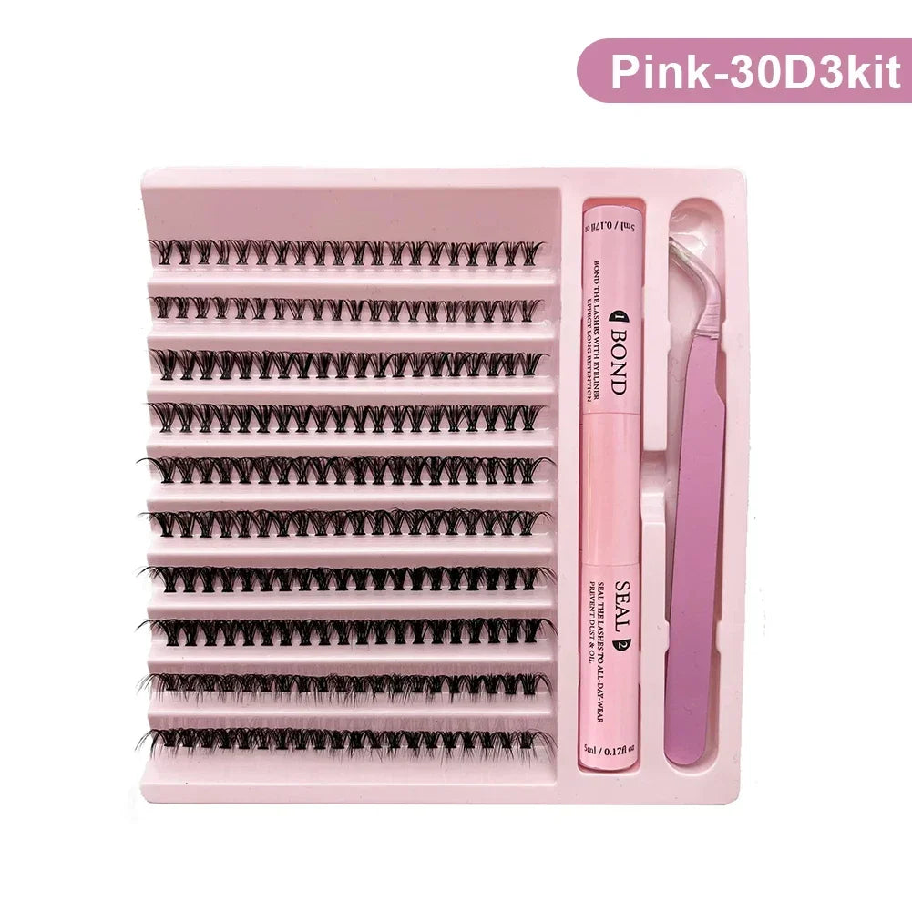 False Eyelash Starter Set – 200 Lashes & Dual Glue