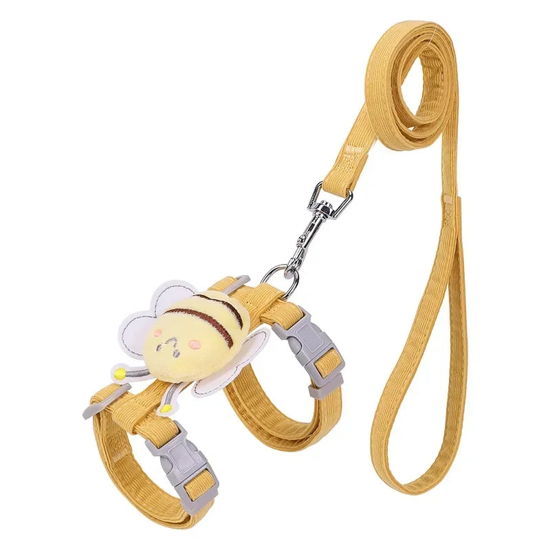 Adjustable Bee Harness & Leash Set – For Small Pets & Outdoor Walks