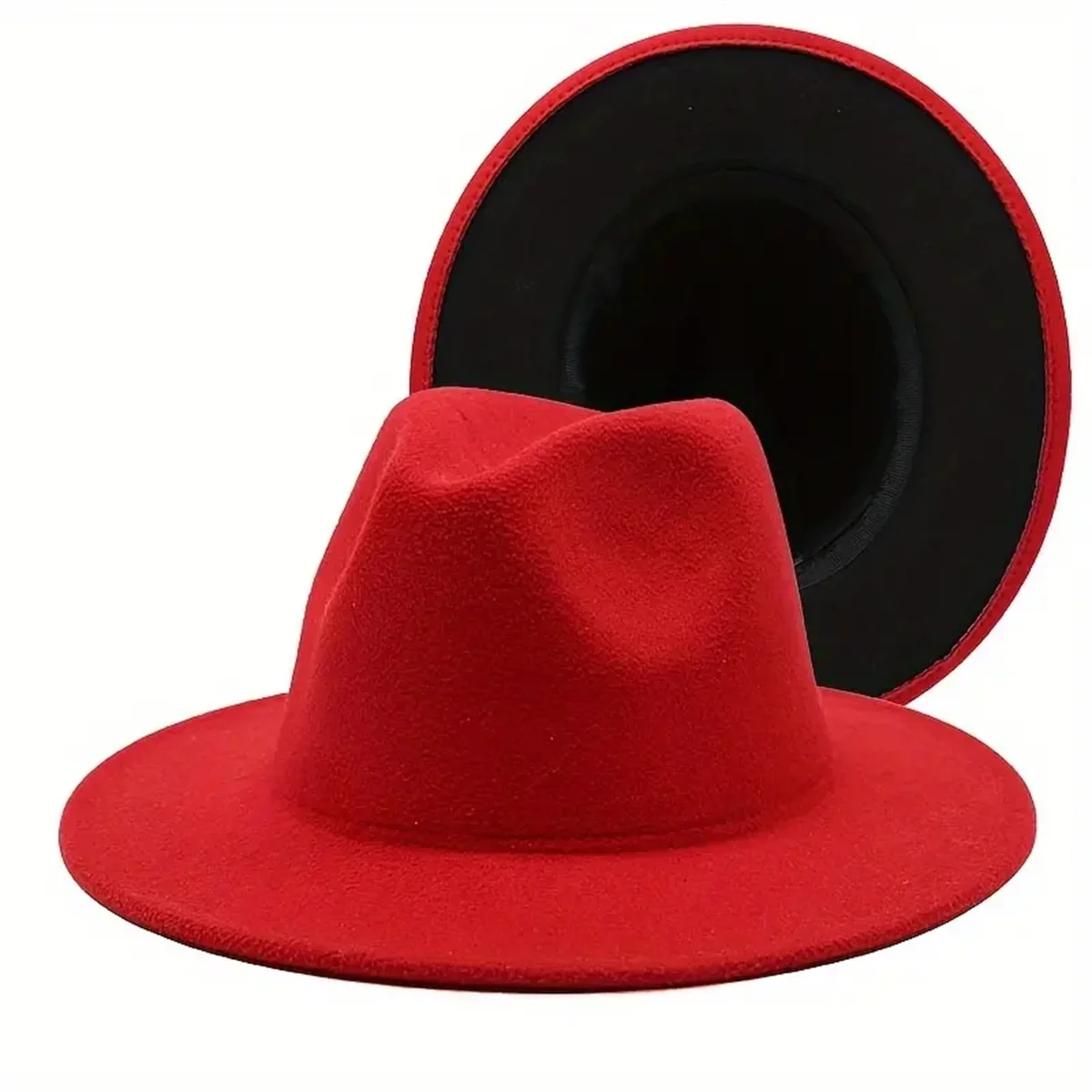 Unisex Wool Cowboy Hat – Double-Sided Patchwork Felt Jazz Style
