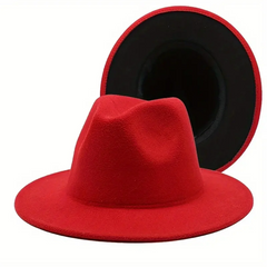 Unisex Wool Cowboy Hat – Double-Sided Patchwork Felt Jazz Style