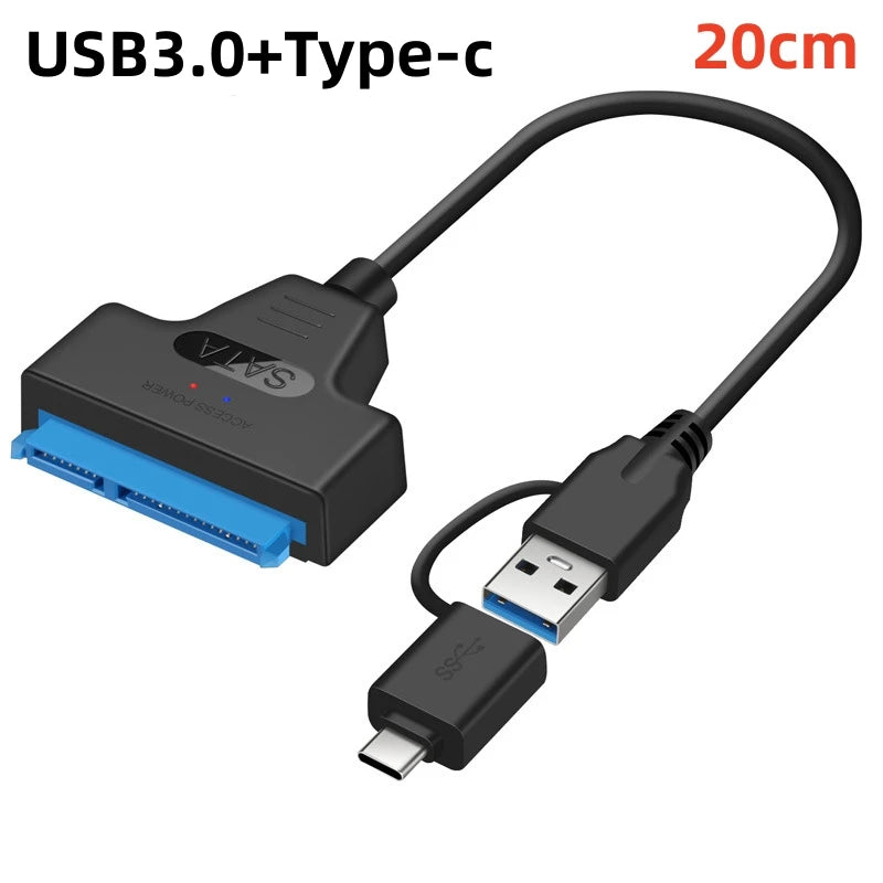 USB 3.0/Type-C to SATA Adapter for 2.5" Drives