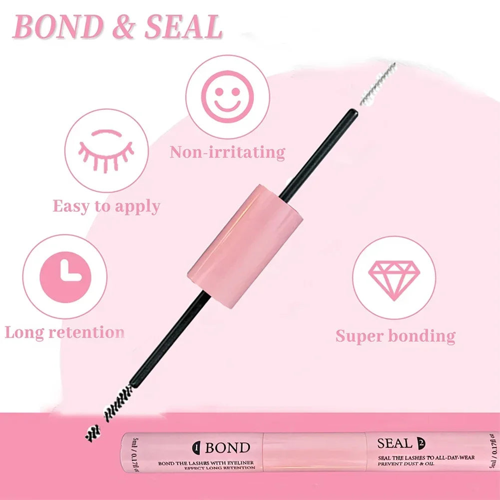 False Eyelash Starter Set – 200 Lashes & Dual Glue