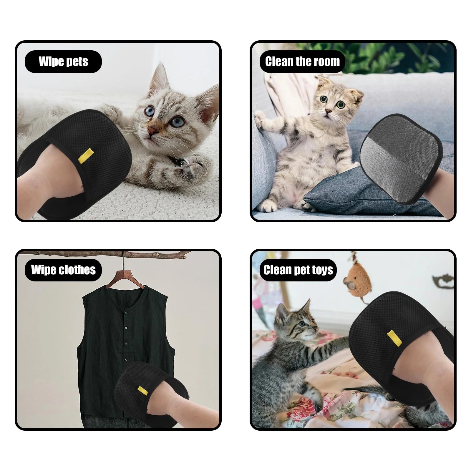Pet Grooming &amp; Hair Removal Gloves – Reusable &amp; Anti-Static