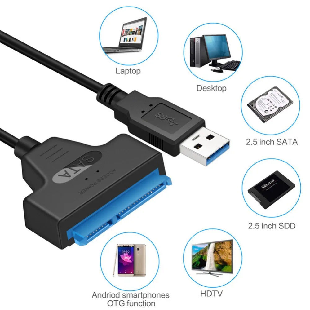 USB 3.0/Type-C to SATA Adapter for 2.5" Drives