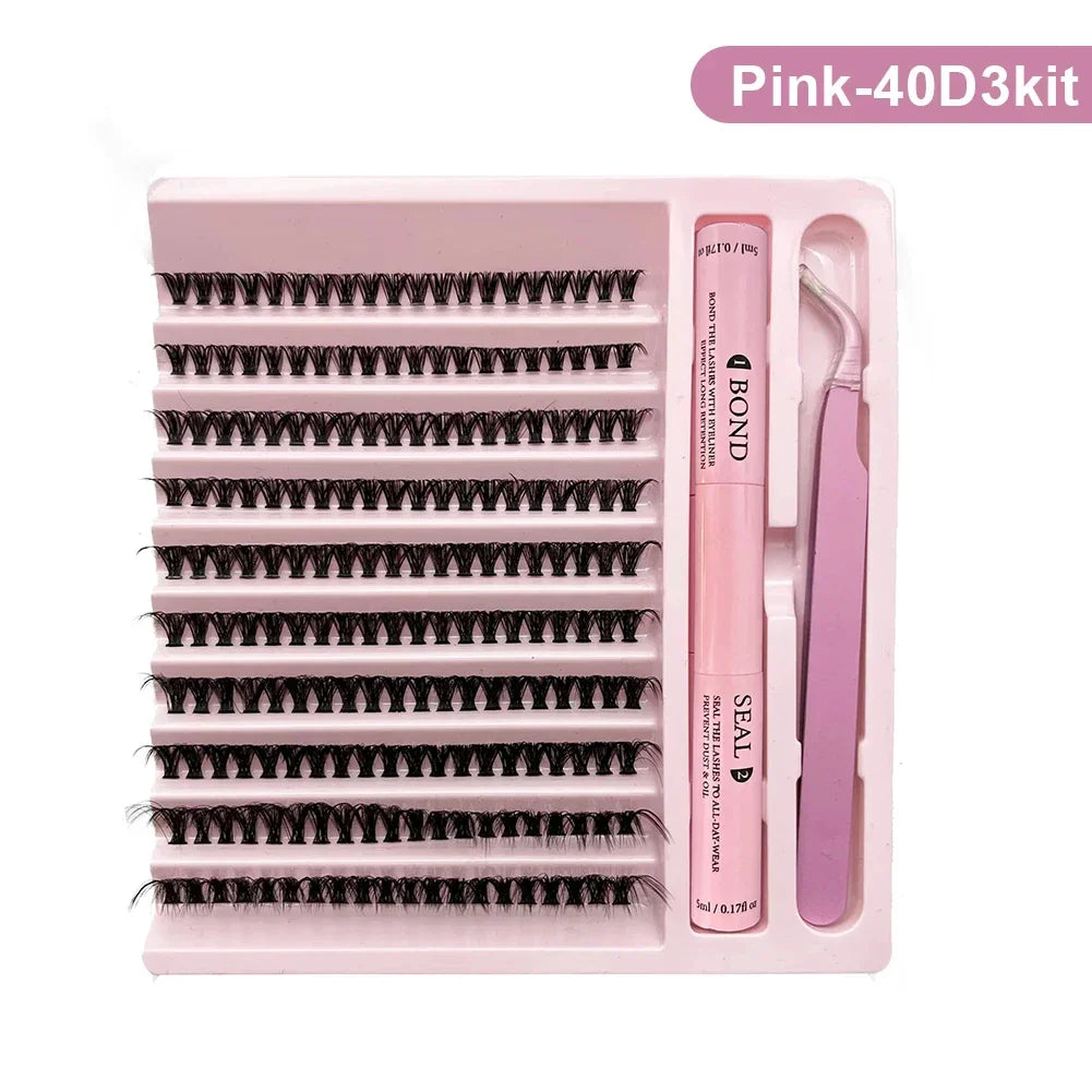 False Eyelash Starter Set – 200 Lashes & Dual Glue