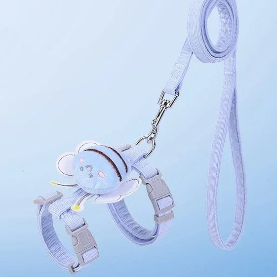 Adjustable Bee Harness & Leash Set – For Small Pets & Outdoor Walks