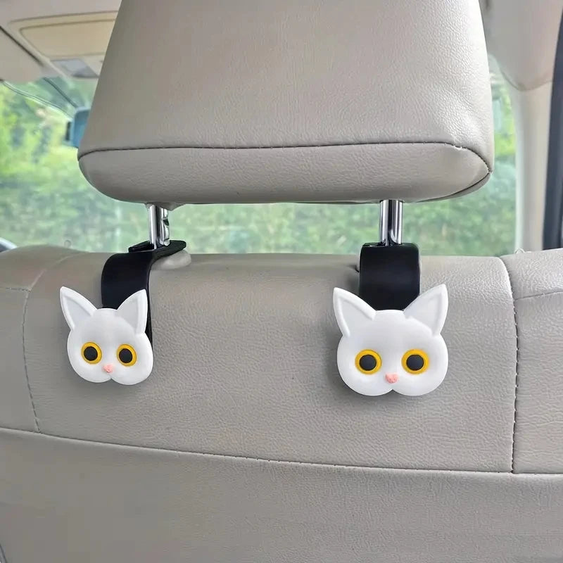 Cat Car Seat Hooks – Stylish Universal Organizer for Bags & Coats