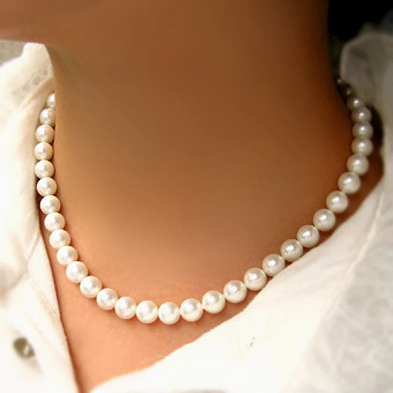 Vintage Pearl Choker Necklace