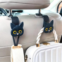 Cat Car Seat Hooks – Stylish Universal Organizer for Bags & Coats