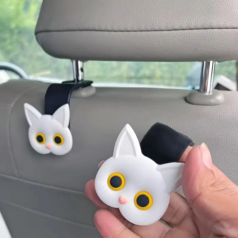 Cat Car Seat Hooks – Stylish Universal Organizer for Bags & Coats