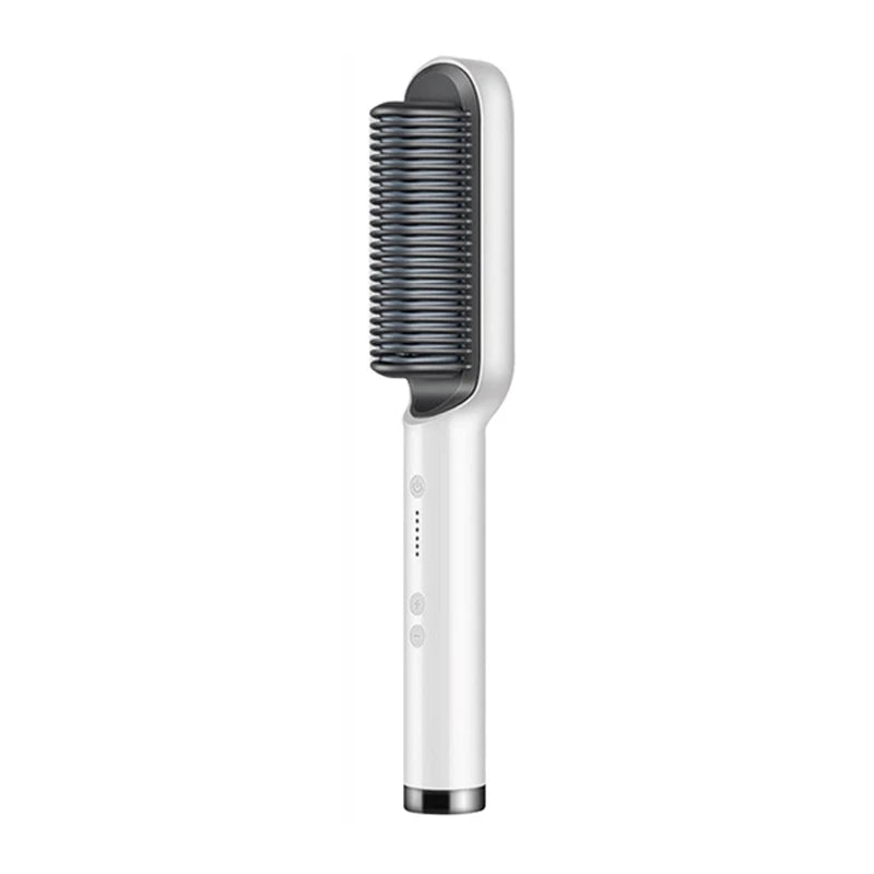 Professional Hair &amp; Beard Straightener – Anti-Scald Heated Brush