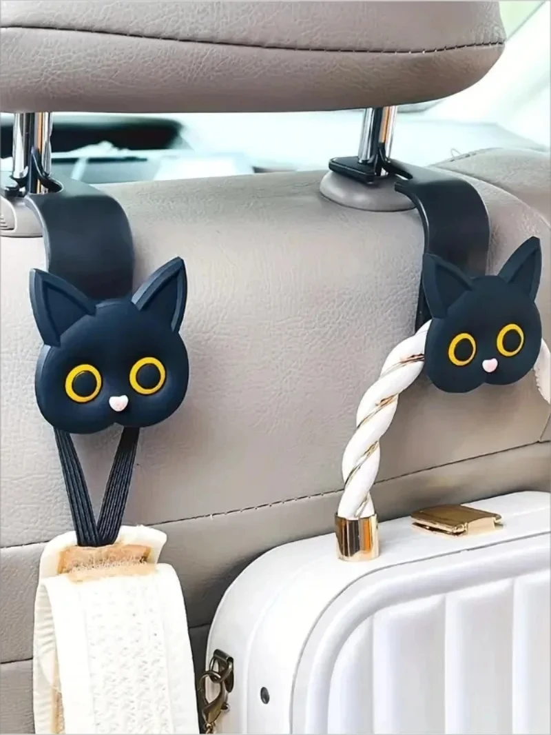 Cat Car Seat Hooks – Stylish Universal Organizer for Bags & Coats