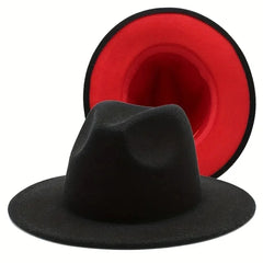 Unisex Wool Cowboy Hat – Double-Sided Patchwork Felt Jazz Style