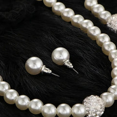 3PCS Pearl Jewelry Set – Necklace, Bracelet & Earrings for Women