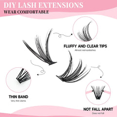 False Eyelash Starter Set – 200 Lashes & Dual Glue